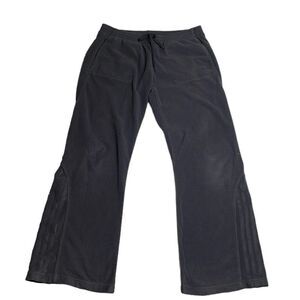 Y2K vintage Women’s Adidas boot cut fuzzy lounge pants Large Black